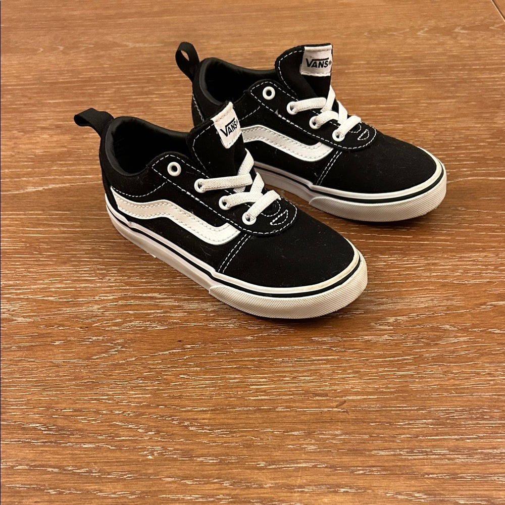 Vans Kids Black and White Classic Sneakers